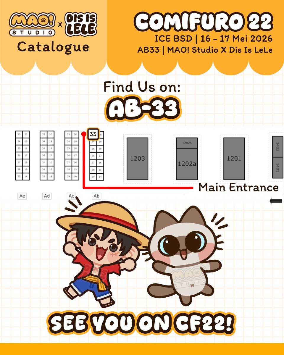DisIsLeLe's tweet photo. @MAOStudioID CF22 &amp; INTERNATIONAL PRE-ORDER IS HERE! (3/3)

Special collaboration with @MAOStudioID! 🥹✨

Untuk PO kali ini ada 2 opsi:
📍PICK UP (AB-33)
📦SHIPPING (Local &amp; International)

🛒PO Form : https://t.co/QqnOWRHL5Z

Thank you so much! ✨

#Comifuro22 #CF22 https://t.co/hlPISySbiy