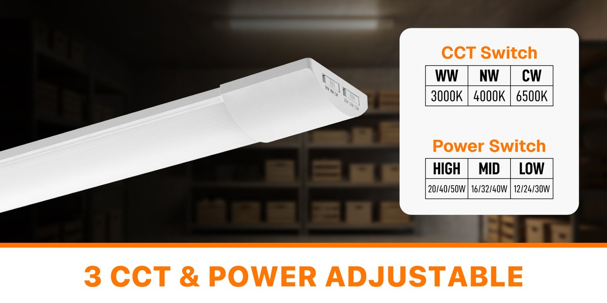 GraceLighting's tweet photo. Meet PHOBOS LED Batten: Ultra-thin 23mm, flicker-free, with a DIP switch for 3 CCT &amp; power options. Reduce SKU inventory. Robust PC, easy to install, and efficient. Ideal for uniform lighting needs.
👉 https://t.co/ablnBIA1AV
✉️ info@gracelighting.net
#battenlight #gracelighting https://t.co/TT776vJSUt