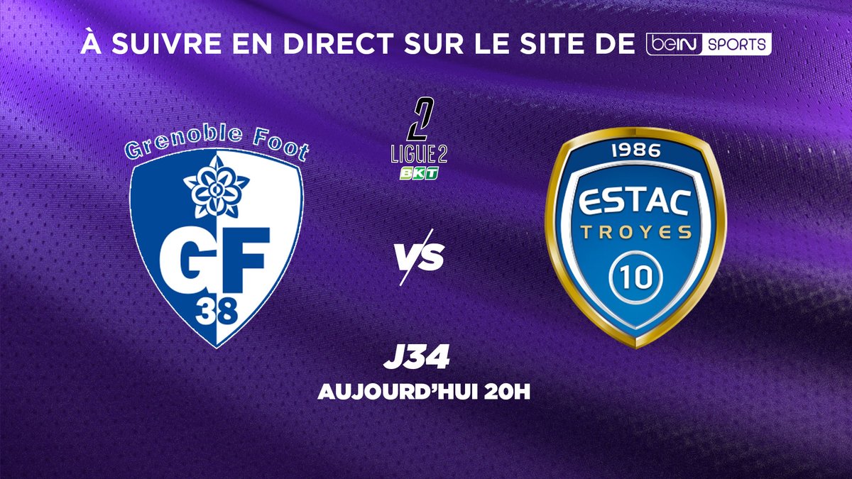 beinsports_FR's tweet photo. [📺LIVE] 🇫🇷 #Ligue2BKT 
💻 Rendez-vous ce soir à 20H sur notre site internet pour suivre en direct et gratuitement 4 matchs du #MultiLigue2 !

👉 Grenoble - Troyes
👉 Laval - Boulogne-sur-Mer
👉 Nancy - Dunkerque
👉 Clermont - Guingamp https://t.co/iw1aD1GP0n