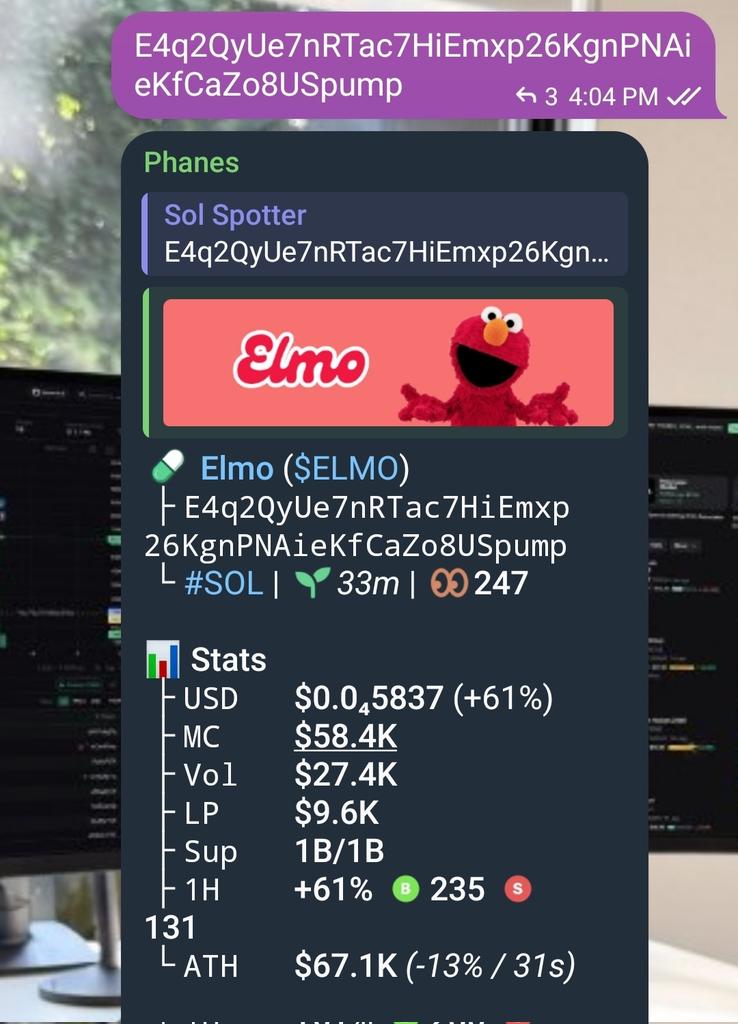alphaspoter_sol's tweet photo. ENTRY  $ELMO

Ca
E4q2QyUe7nRTac7HiEmxp26KgnPNAieKfCaZo8USpump

#earlylisting #100x #10xcoins #alpha #memecoins #bitcoin 
#Ethereum #trending #viral #usa #Dubai #cryptocurrency #Hantavirüs #مئی9_یوم_جبر #lamansiónvip #Pakistán #btsenméxico #LulaPelasMães #tüik https://t.co/wwoJp3dmvU