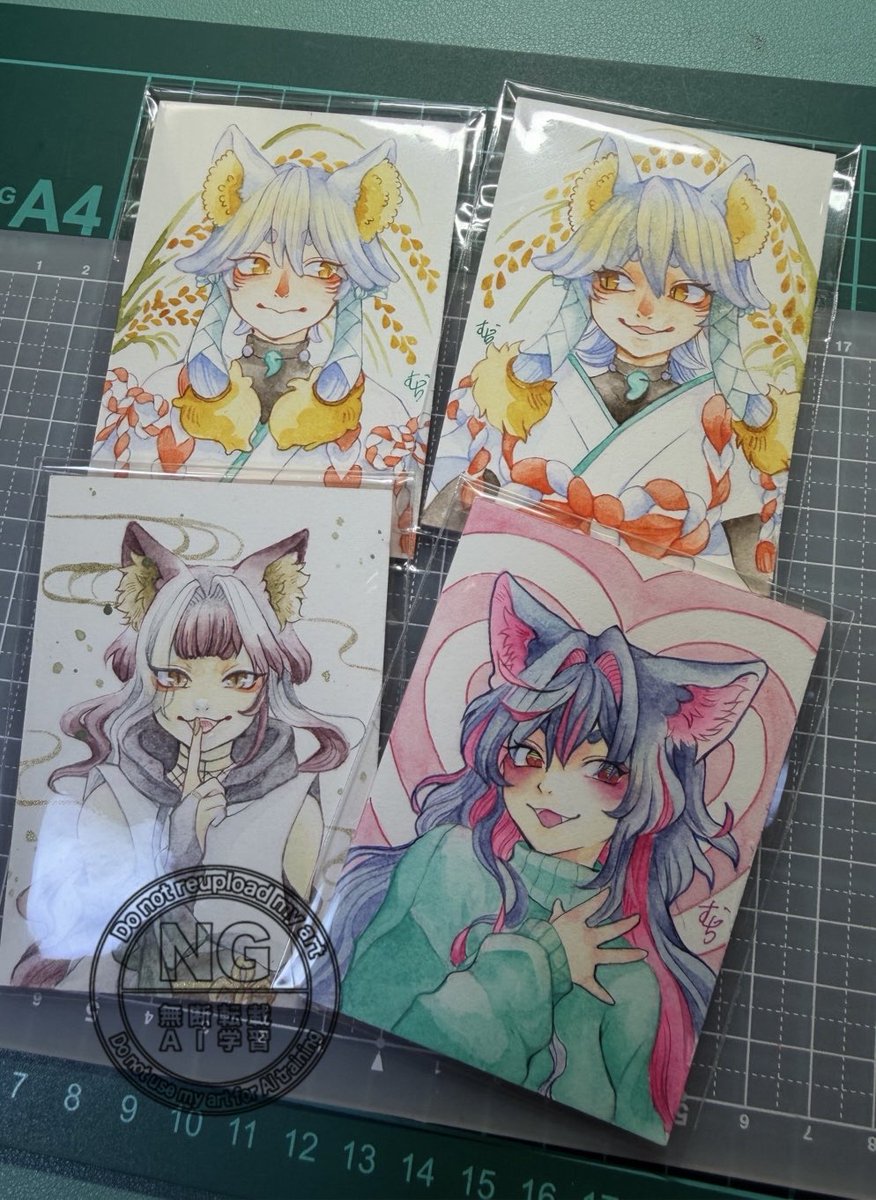 S*8様 ★オリジナル手描きイラスト★原画一点物★ミニ色紙★No.18★ ミニ原画 一点物 オリジナル手描き原画イラスト - メルカリ