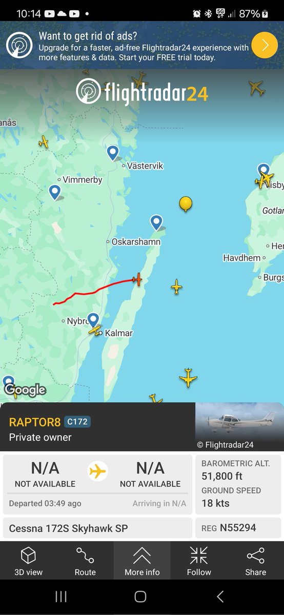 Johanhcg's tweet photo. @SirListenalot This has to be a altitud record for a Cessna 🤣 https://t.co/TljaN2yGjm