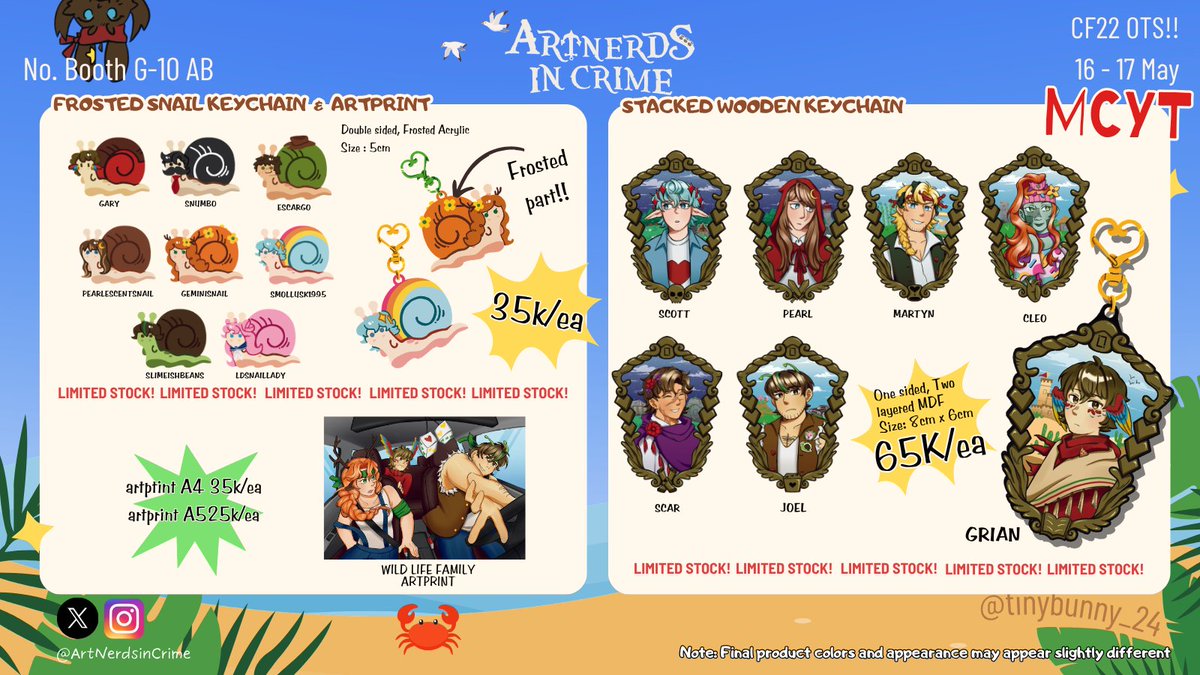 tinybunny_24's tweet photo. [❤️and 🔁 Appreciated!]
Tiny's #CF22 OTS Catalogue is heree!! ⚓ 

🏴‍☠️ No. Booth: G-10
📅 16-17 May 2026
🛍️ Pickup both days 
⭐MCYT (Life Series), Plave, Kpop Demon Hunters, Dispatch, Thunderbolts* 

(1/2) https://t.co/1ew99So7Yl