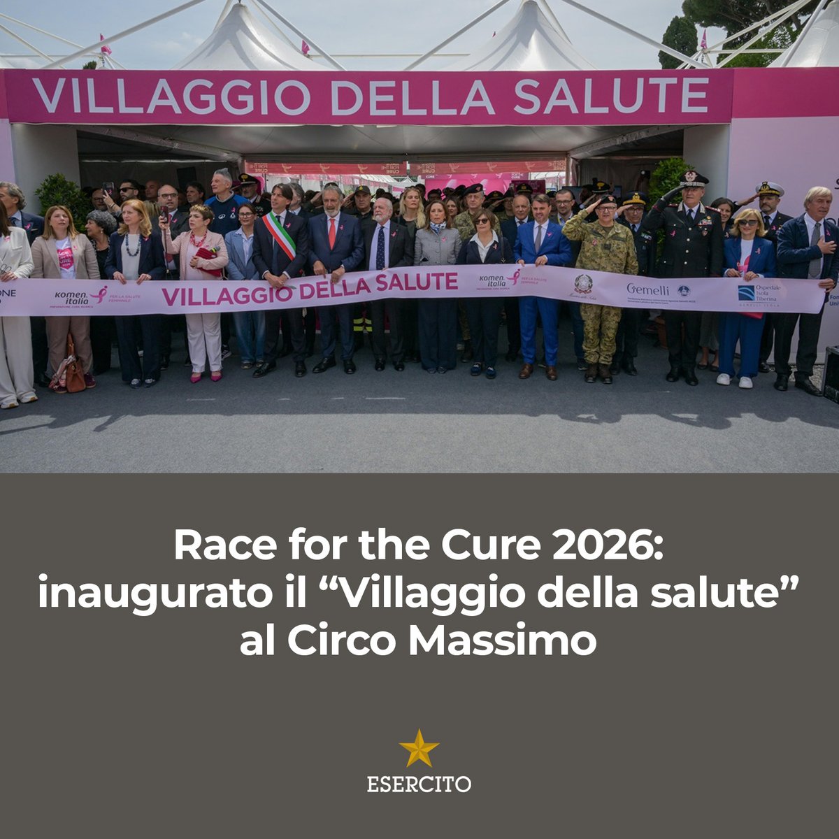 isabellarauti's tweet photo. Race for the Cure 2026: inaugurato il “Villaggio della salute” al Circo Massimo - @Esercito  
⬇️ 
https://t.co/UCelueOevf 

@MinisteroDifesa @GuidoCrosetto @SM_Difesa @ItalianAirForce @ItalianNavy @_Carabinieri_ @BerniniAM @MinisteroSalute @komenitalia  @SusanGKomen 
#RaceForTheCure #KomenItalia #ForzeArmate #TumoreAlSeno #Prevenzione #CircoMassimo