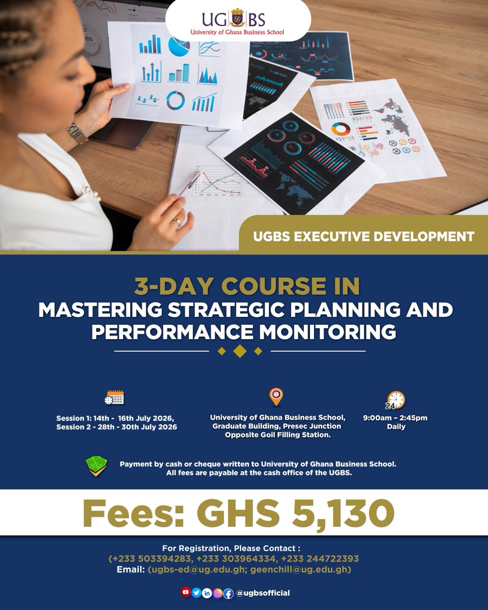 ugbsofficial's tweet photo. Apply to our UGBS Executive Development Short Courses today! We have available all specific certification programmes that aligns with your career.
For more details, kindly refer to the information available on the flyers.
#UGBS #UGBSED #UGBSShortCourses #ShortCourses https://t.co/7JhabRszZM