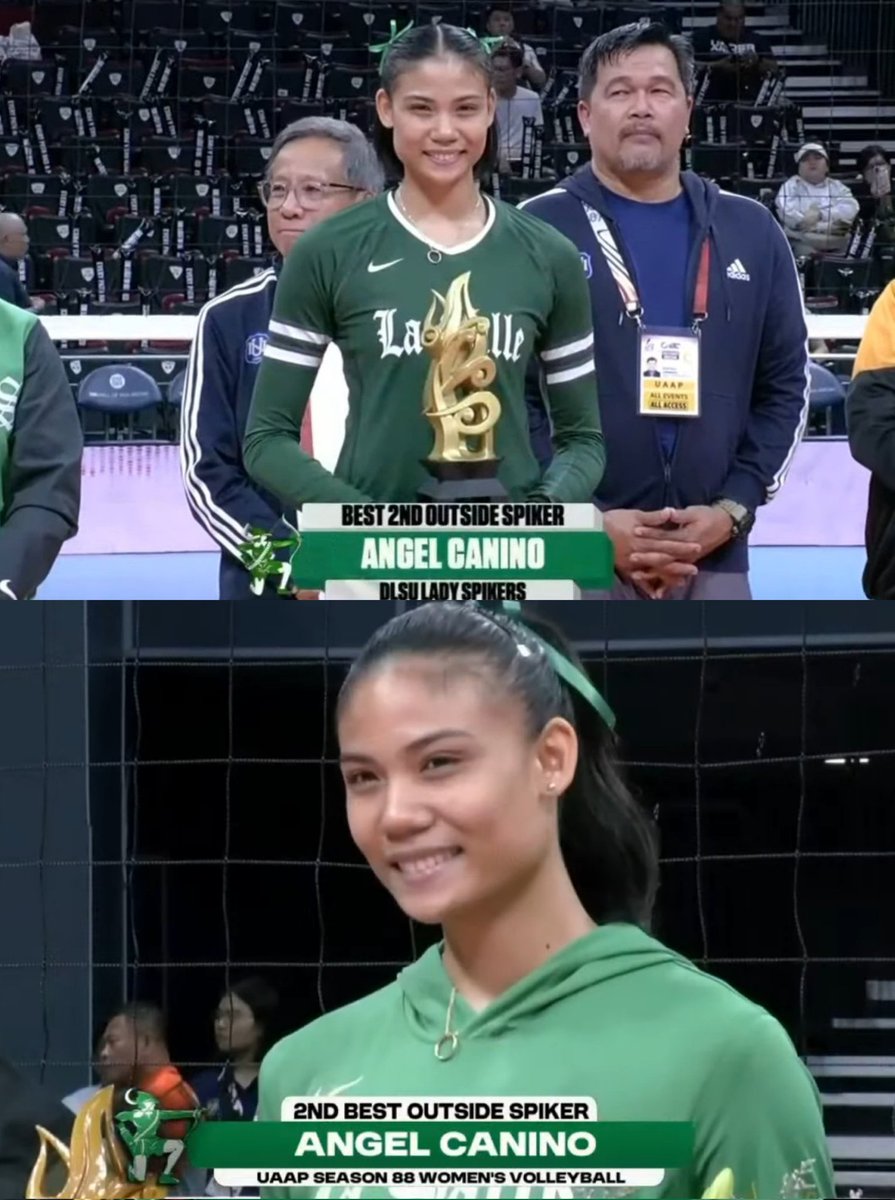 animotafts's tweet photo. batch so talented and iconic 💚🥺✨️

our back-to-back individual awardees:
- best oh - angel canino
- best opp - shevana laput
- best mb - amie provido

basta nandiyan kayo, kampante at tiwala kami!! para sa labin-taft-lo!!! ❤️‍🔥 #13ringTheCrownBackToTaft 🏹 https://t.co/4wQEVxsbL6