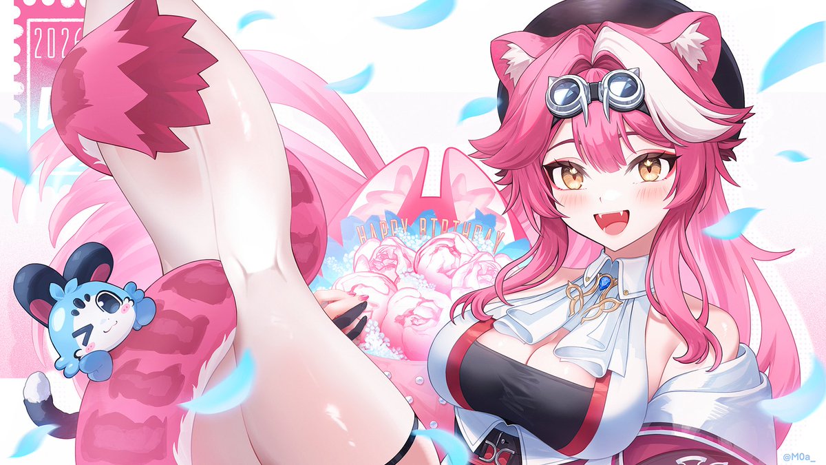 「Happy Birthday Raora Panthera BIG CAT ME」|もあちょすのイラスト
