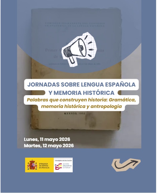 EducationESP's tweet photo. 📚🇪🇸 La Consejería de Educación y la UNED les invitan a las:
𝗝𝗼𝗿𝗻𝗮𝗱𝗮𝘀 𝘀𝗼𝗯𝗿𝗲 𝗟𝗲𝗻𝗴𝘂𝗮 𝗘𝘀𝗽𝗮ñ𝗼𝗹𝗮 𝘆 𝗠𝗲𝗺𝗼𝗿𝗶𝗮 𝗛𝗶𝘀𝘁ó𝗿𝗶𝗰𝗮
🗣️ Palabras que construyen historia
📅 11 y 12 mayo 2026
📍 Embajada de España en Francia, París https://t.co/rJ6YtvRDCp