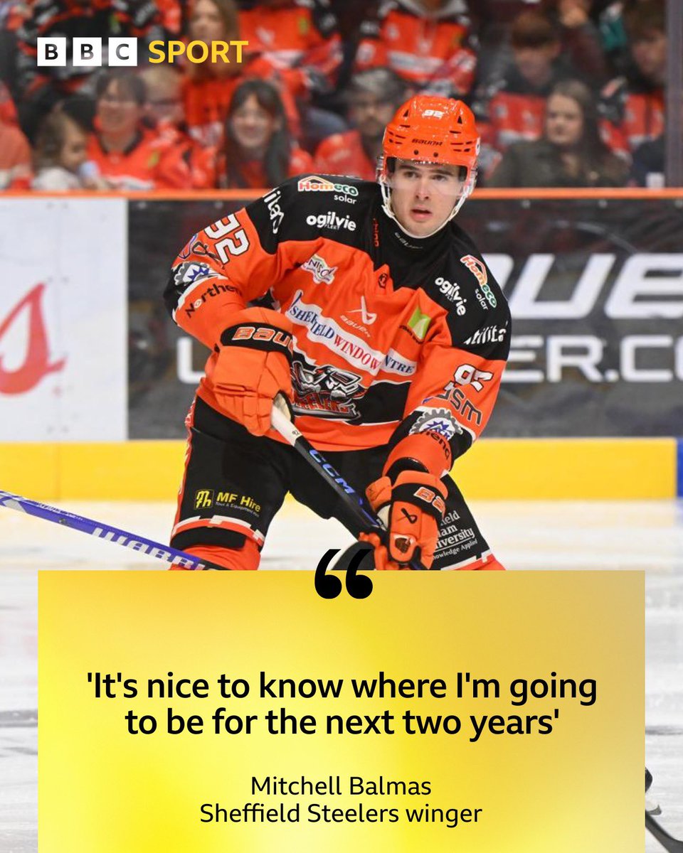 _PeterSpencer's tweet photo. 🗣️ 'It's nice to know where I'm going to be for the next two years'

🏒 Sheffield Steelers winger Mitchell Balmas speaks after signing a new two year contract. 

📸 Dean Woolley

Listen ➡️ https://t.co/x8UZB0bdBp https://t.co/reF5FIQ1ny