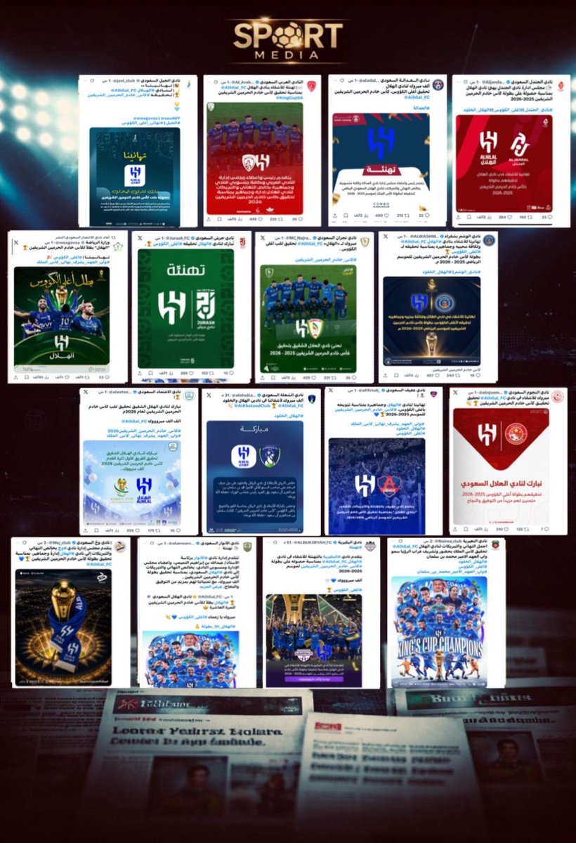 hilal66___'s tweet photo. الاندية الشريفة التي ليس لديها عُقدة نقص والتي 
قامت بمباركة نادي الهلال بمناسبة تحقيقه بطولة
كاس الملك - شكرا من القلب وادام الله البطولات
للهلال وادام الله افراح الهلاليين 💙 https://t.co/CBWLLi5p3W