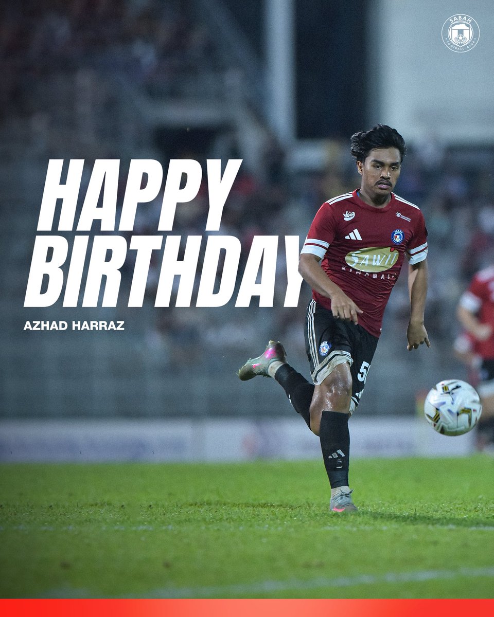 SabahFCofficial's tweet photo. Selamat ulang tahun, Harraz! ๐ฆ๐ฅณ
Kongsikan juga ucapan anda di bahagian komen ๐ฌ
#SabahFC #AzhadHarraz #SabahMajuJaya
#BangunlahBersatuSemua https://t.co/jazTTaVFbh