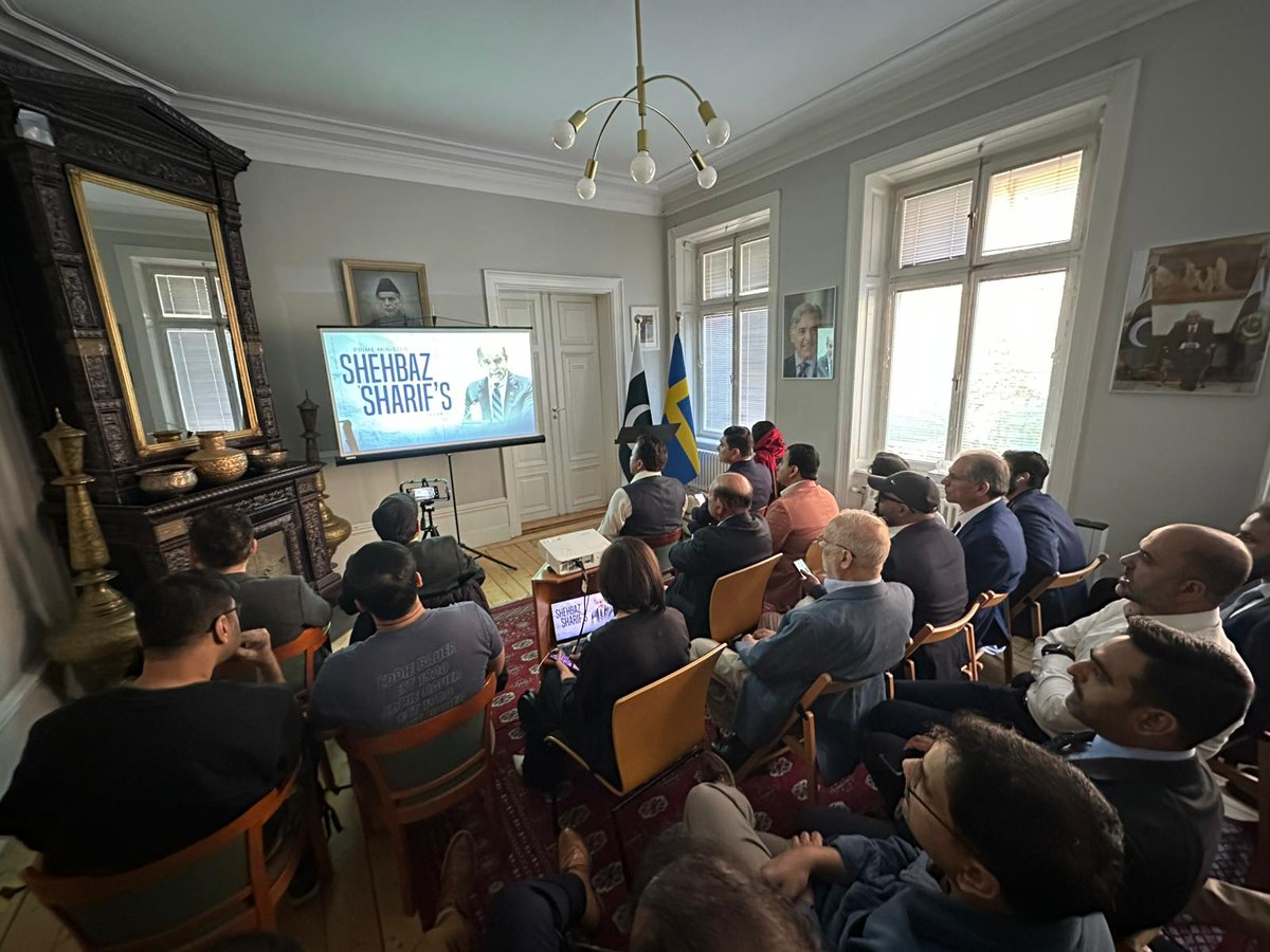 PakinSweden's tweet photo. A documentary chronicling the events leading to Operation Bunyan-un-Marsoos/ Marka -e- Haq was screened to resounding applause. Speakers paid rich tributes to the martyrs and Ghazis of Operation Bunyan-un-Marsoos and reiterated the collective commitment to defend the sovereignty, independence and integrity of our beloved motherland.