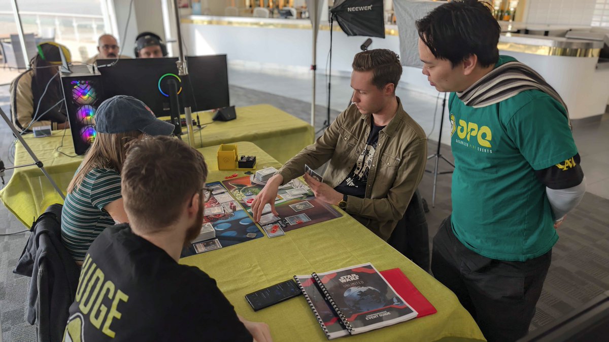 OPEUKOfficial's tweet photo. The Star Wars: Unlimited London Sector Qualifier is underway!

482 players are battling it out to determine who will be the latest Sector Qualifier Champion and earn their trip to Galactics!

With the newest rotation in effect, we've got a brand new meta that will be determined over the course of the weekend! What leaders will shine, and who will be left behind? It's all up for grabs this weekend in London!

You can follow the action along at home on our amazing livestream!
https://t.co/UOXd8ymxWO
https://t.co/FzWlAh9P4z

Stay tuned for more action!