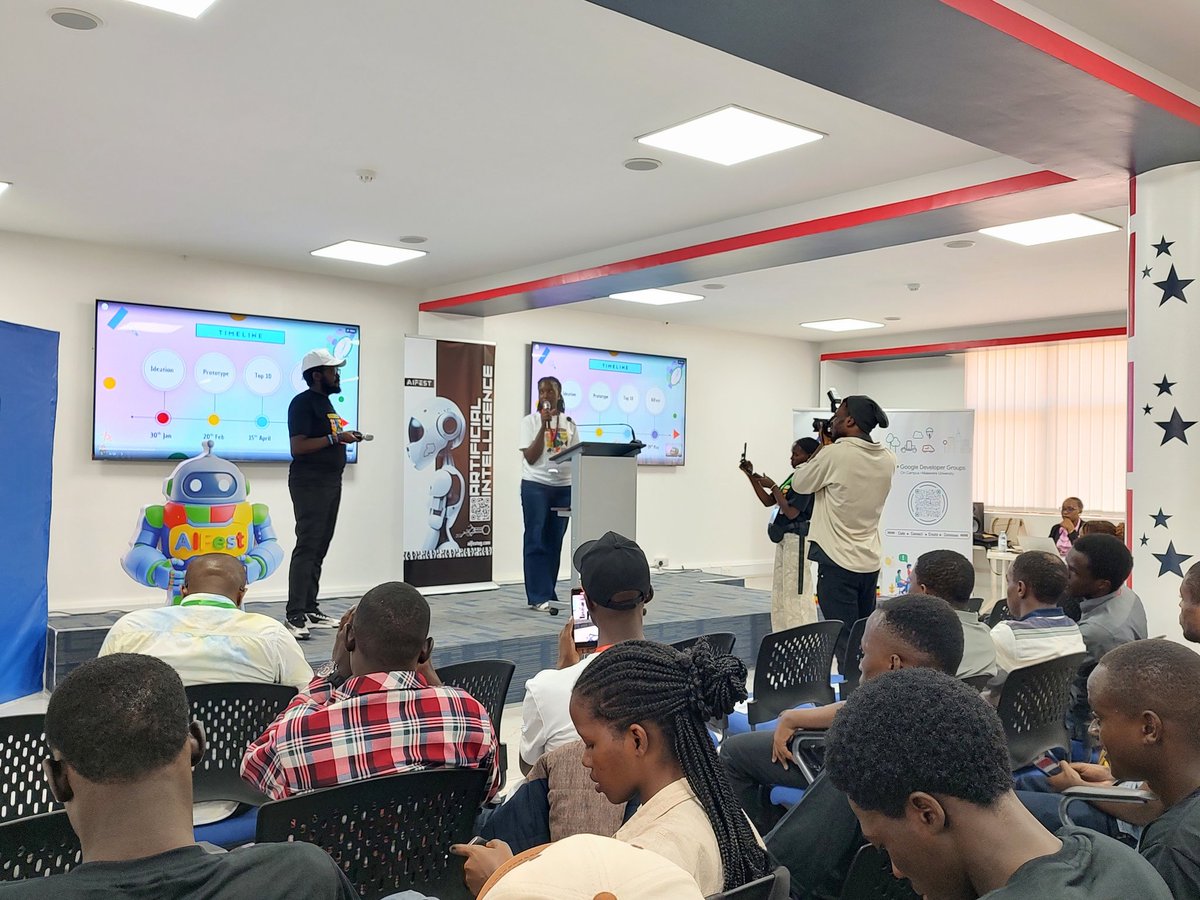 miic_ug's tweet photo. Happening Now — AIFEST 2026! 🚀

AIFEST 2026 has convened brilliant student innovators from across East Africa to design and develop intelligent AI agents that can reason, act, and create real-world impact.

10 university student teams will take the stage to  showcase the intelligent agents they have been building.

Hosted by @gdgmuk in partnership with @miic_ug, the event is creating a vibrant platform for collaboration, learning, and innovation in Artificial Intelligence.

#InnovateWithUs #AIFEST #AIFESTUG