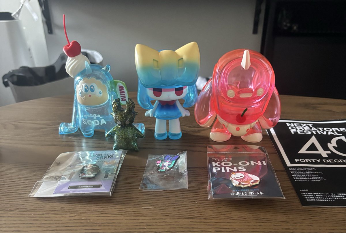40DJお迎え品 ソフビ ・チヨコ(ブルークリームソーダ) ・こおにボット