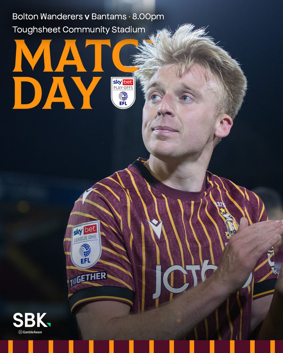 officialbantams's tweet photo. Play-Off action tonight. 👊

Up the Chickens! 🐓

#BCAFC | @sbk https://t.co/vOkvl2FaQW