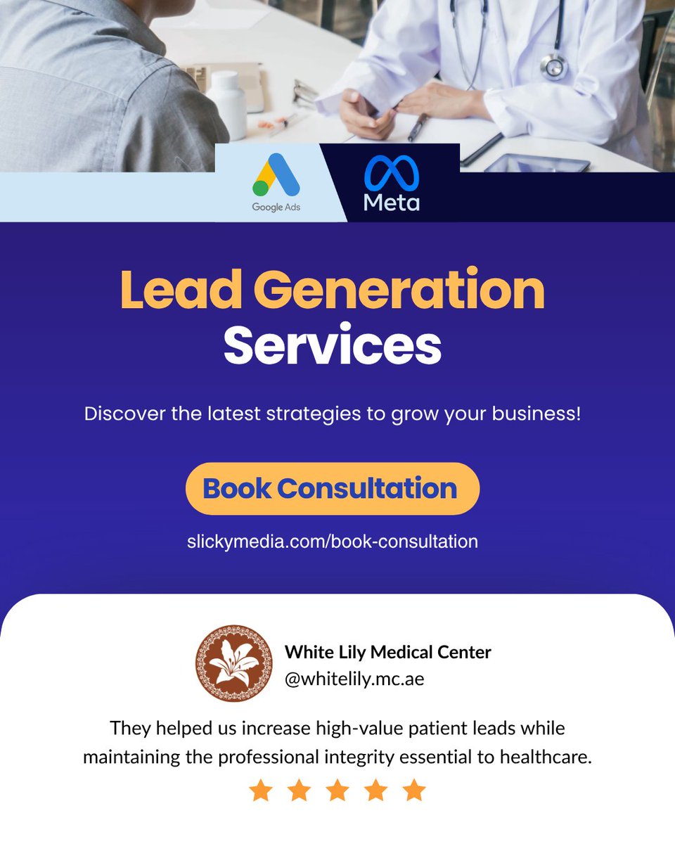 slickymedia's tweet photo. We specialize in modern digital strategies that improve high-value patient leads while maintaining the professional integrity essential to healthcare and specialized services.
Let’s build a strategy to grow your business. Book your consultation.
#healthcare #clinics #medical https://t.co/rYz6BERuCG