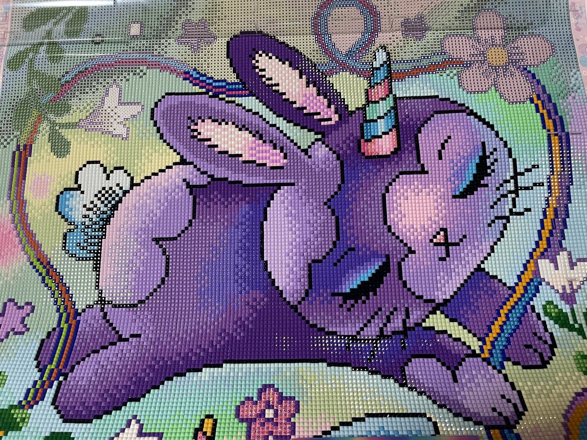 DACダイヤモンドアートクラブ ユニコーンの紫の子🦄 #ダイヤモンドアート #DAC #ダイヤモンドアート