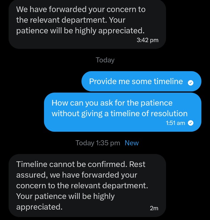 <a href="/HBLPak/">HBL</a>  Your team is refusing to provide a timeline for a 3-year-old issue.

​Being told to "Be Patient" after 36 months is unacceptable, especially for an internal HBL-to-HBL transfer.I need a timelime 

​#HBL #SBP #BankingMohtasib #ConsumerRights <a href="/MaryamNSharif/">Maryam Nawaz Sharif</a> #insaf