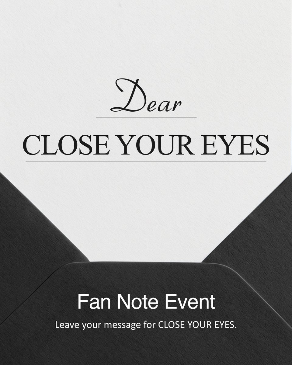 cyeitalia's tweet photo. [09.05.26]

X Update: tunestore_ofcl

🇮🇹: [#TUNE]
CLOSE YOUR EYES X dududo
Fan Note Event
Lascia un messaggio di supporto per CLOSE YOUR EYES.
9/5 ~ 31/5, 23:59 PM (KST)
🎁 Premio: 1 Polaroid autografata inedita
(totale 7 vincitori tramite estrazione) https://t.co/pxPpPLG6R0