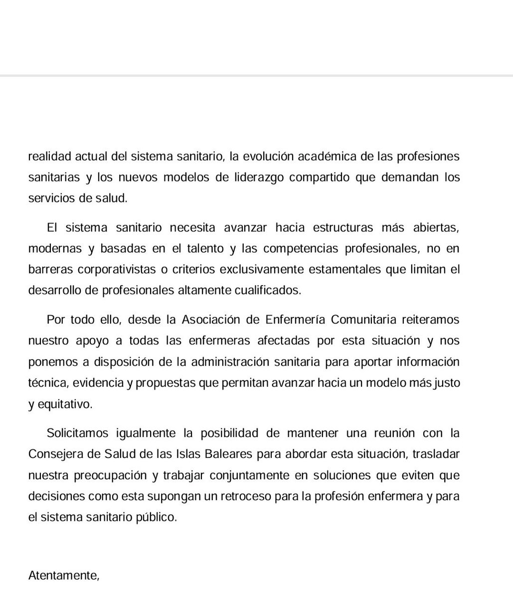 AngeMall's tweet photo. Gracias @AECTUIT por vuestro soporte.
Agradecemos los comunicados y artículos de apoyo @faecap @SATSE_Baleares @CGEnfermeria @ANDEorg FacultadEnfermeria, y muchas más 
📢 NECESITAMOS EL RECURSO
☑️ @IBSalut_ y @SalutGOIB contamos con su soporte? https://t.co/vGrgrHvWNX