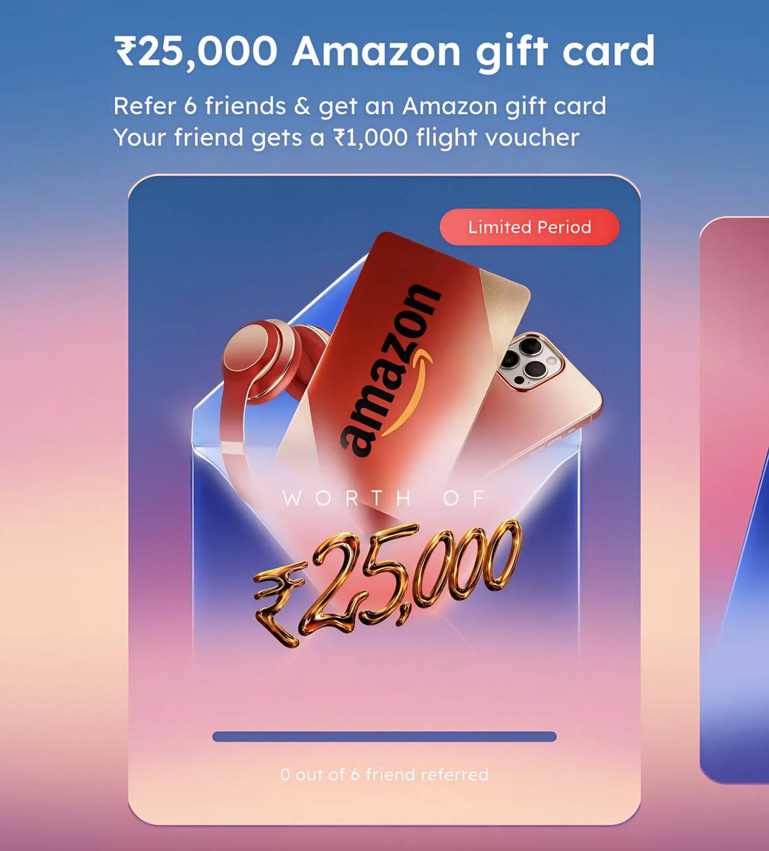 JayantKunwar's tweet photo. Big Loot : Get a FREE ₹25,000 Amazon Gift Card

Apply Link : https://t.co/tLSQOqvtpD

Steps to Avail : 

➤Apply for the Lifetime Free Scapia Credit Card
➤Refer 6 friends or family members using your referral link
➤Get an Amazon Gift Card absolutely FREE https://t.co/Vz40rzdGhZ
