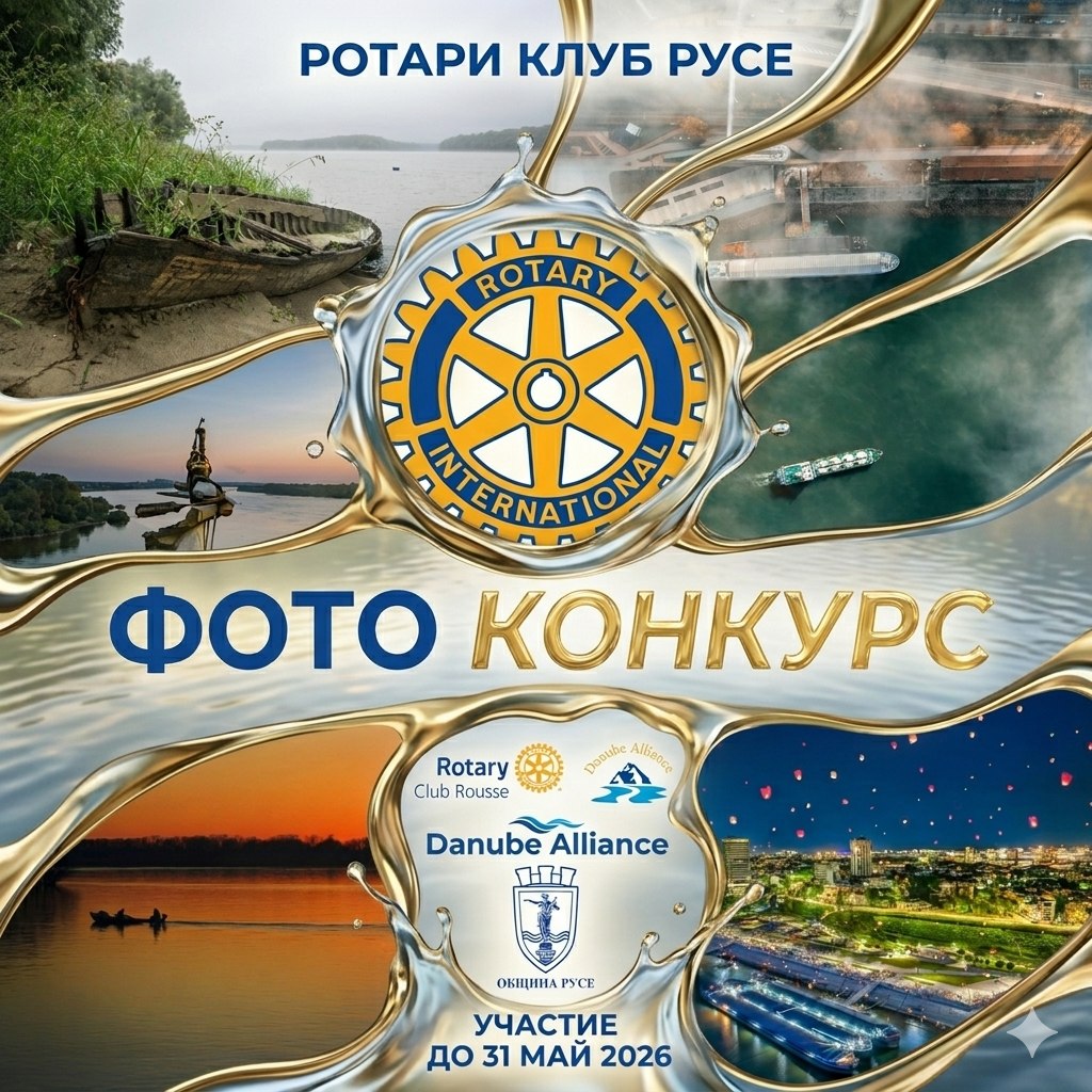 RotaryRuse's tweet photo. 📸 „Дунав през обектива“ 2026! 🌊
Ротари клуб – Русе кани фотографи (профи и любители) да уловят магията на реката.
💰 3 награди по 250 EUR
⏳ Срок: до 31 май 2026 г.
🎨 Изложба и концерт през юни!

#Дунав #Русе #ФотоКонкурс #Rotary #Danube https://t.co/pgb6hLTNih