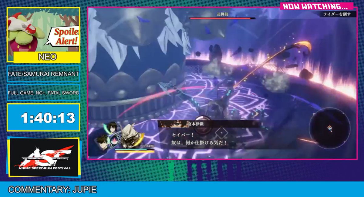 Fate / Samurai Remnant is reaching is peak. 

Don't miss this epic run with <a href="/yatias_neo/">NEO</a> with commentary by <a href="/cutefangies/">as was the yuyustyle at the time</a> 

This game is an absolutely gorgeous game!😛