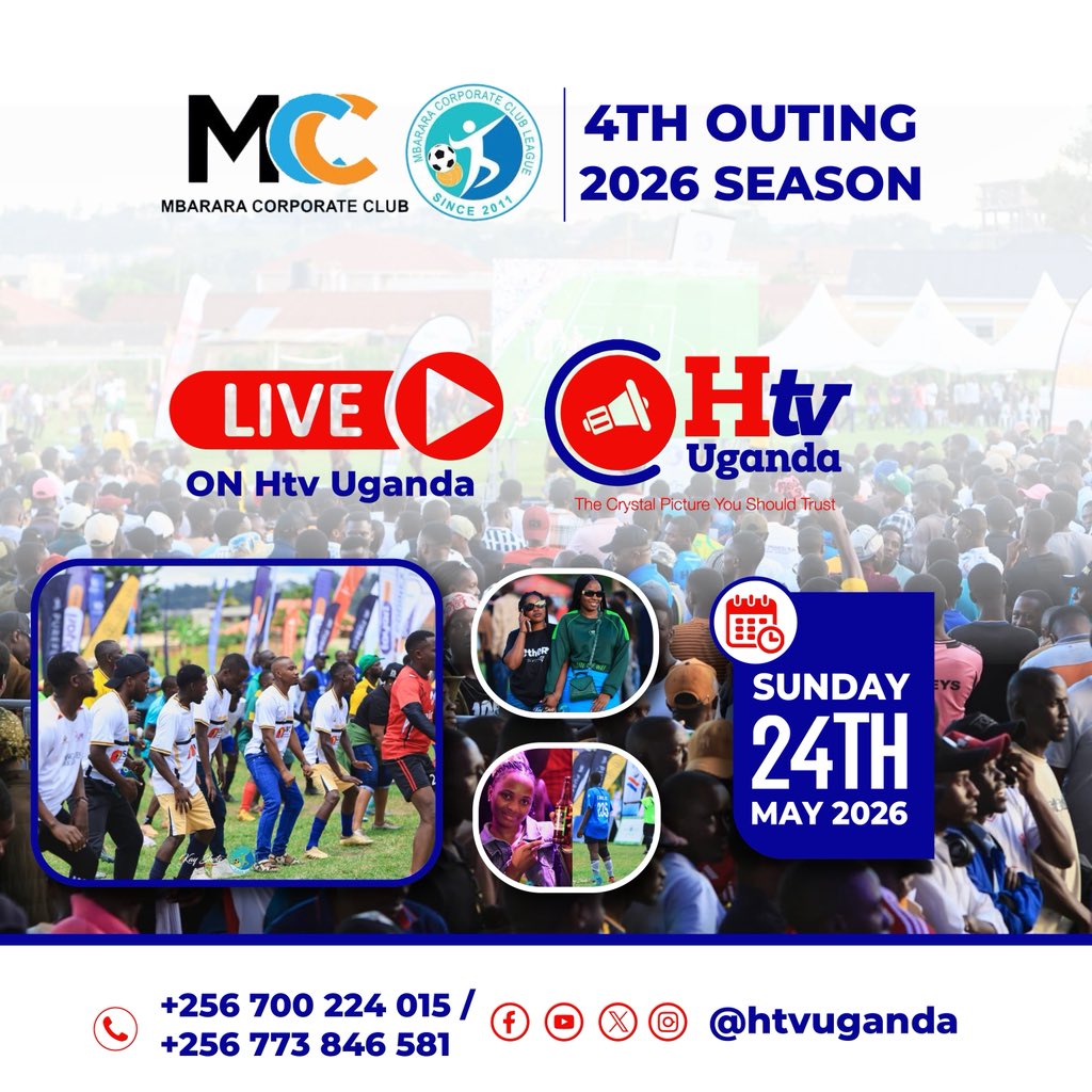 hodarinelly8's tweet photo. The vibes, the energy, the competition β itβs all going down at the 4th Outing of the 2026 Season! β½π₯
Catch every moment LIVE on HTV Uganda this Sunday, 24th May 2026. #MCCLeague #HTVUganda #SeasonOuting https://t.co/35gheF2kZV