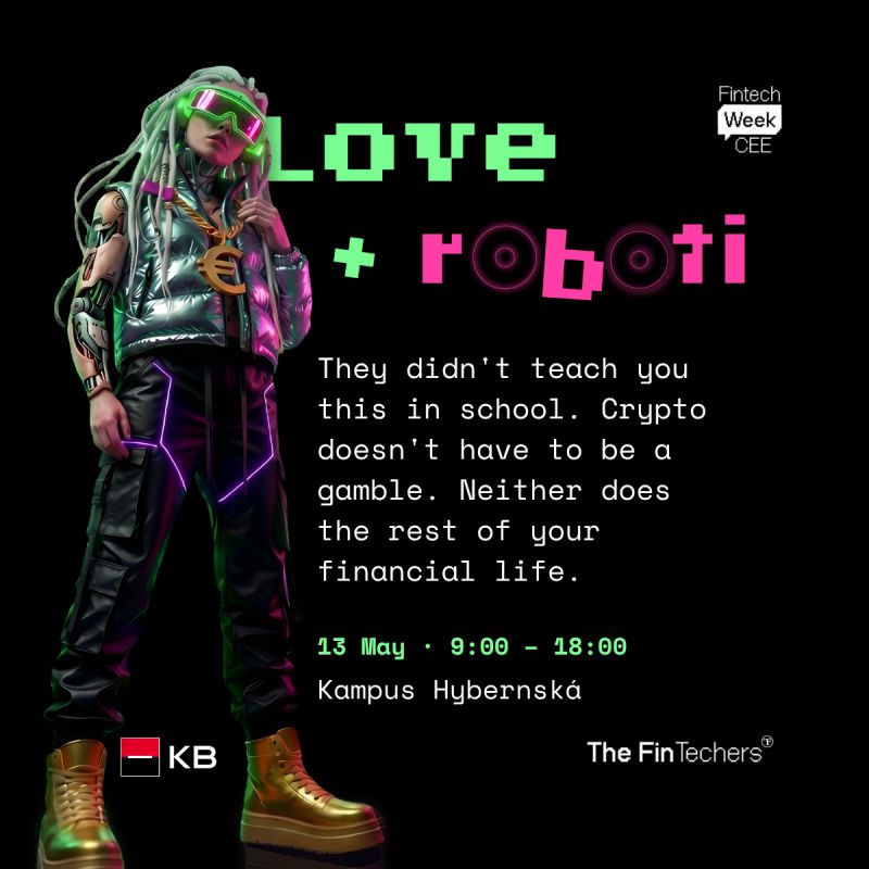 thefintechers's tweet photo. Love + Roboti

A stage at Kampus Hybernská 🎙️ for the people fintech is actually being built for. Various formats. Playful, fun, and real.

Kampus becomes the Fintech Week CEE hub for one day ➡️ Wednesday, May 13. CZ and EN mixed and always tagged so you know.

Programme dropping on dedicated page on web. 

#FintechWeekCEE #LoveRoboti #Fintech