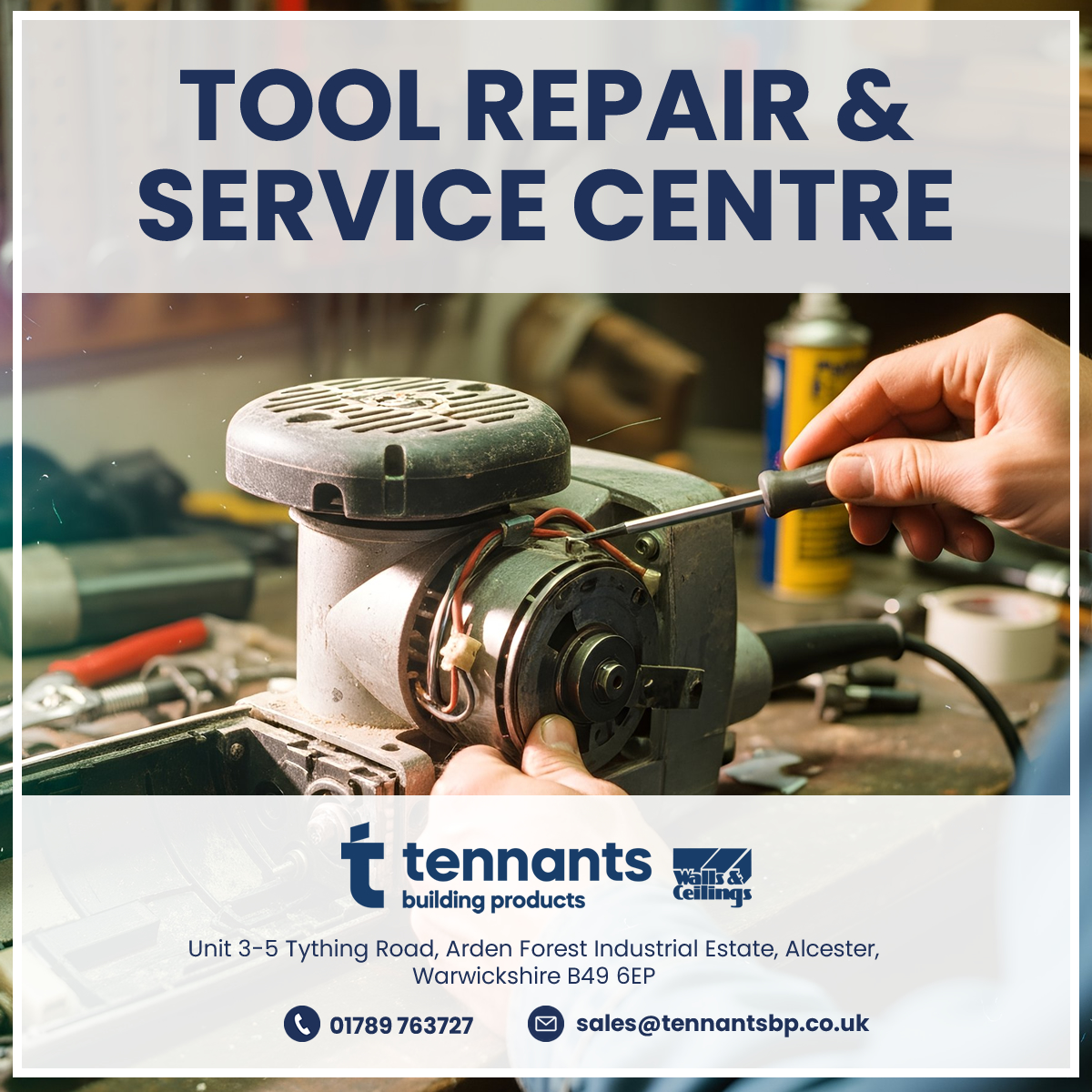 WAClimited's tweet photo. Look After Your Tools. Get Professional Results.

Regular servicing keeps your gear running smoothly - delivering cleaner finishes and top-quality work, job after job.

Need a repair or tune-up?

📞 Call our expert team on 01789 763727.

#ToolCare #ToolRepairs #PowerTools https://t.co/QGLYAP1aK4
