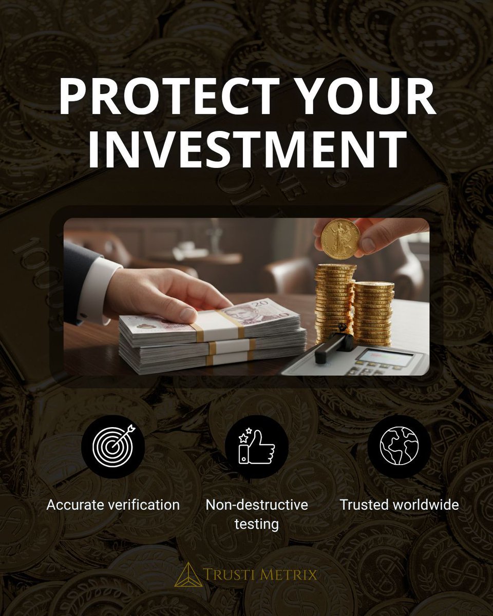 trustimetrix's tweet photo. Don’t guess. Know. 

Protect your wealth with the world’s most accurate non-destructive testing. Fast, simple, and trusted worldwide.

#TrustiMetrix #SigmaMetalytics #SafeAccurateTrusted #GoldVerification #BullionTools #PreciousMetals #StackWithConfidence https://t.co/chvRGnGFUc