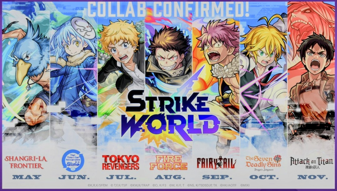 baoh19710521's tweet photo. インド版モンスト“STRIKE WORLD”のコラボが11月分まで公表された。
これらはインドで知名度がある作品達って事なのかな?
多分日本版には直結しないな。
#STRIKEWORLD https://t.co/lhYkjEdsVA