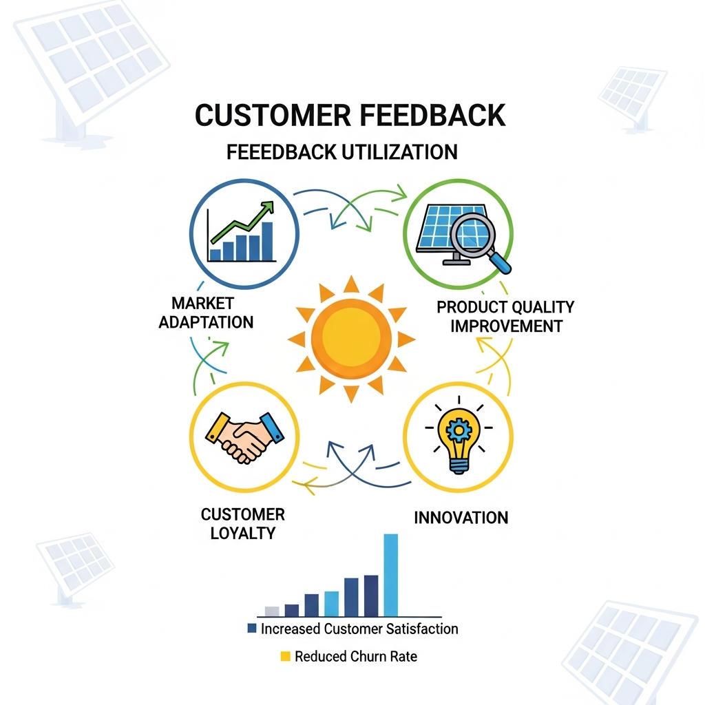 SolarCellz's tweet photo. 1/7 Success in the solar industry hinges not just on product quality but also on the ability to adapt to changing market dynamics. One often overlooked aspect is the significance of customer feedback in shaping your offerings. https://t.co/n5GRBJKQAQ