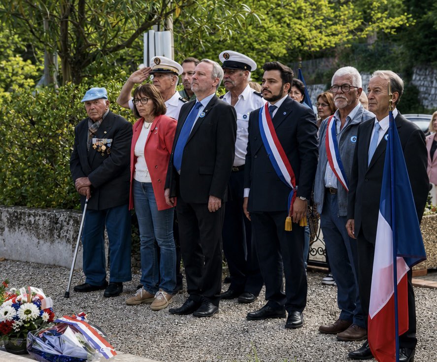 tomatis_gabriel's tweet photo. Hier, j’ai participé à 5 cérémonies à travers toute notre circonscription pour commémorer la victoire du 8 mai 1945 : à Villefranche-sur-Mer, Gorbio, Sainte-Agnès, Sospel et Menton.

Partout, le même devoir de mémoire et le même amour de la France ! 🇫🇷 https://t.co/STGpXocmR9