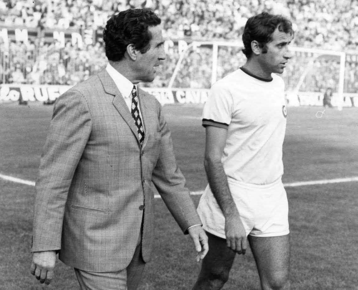 Helenio Herrera y Joaquín Peiró en el Inter de Milan