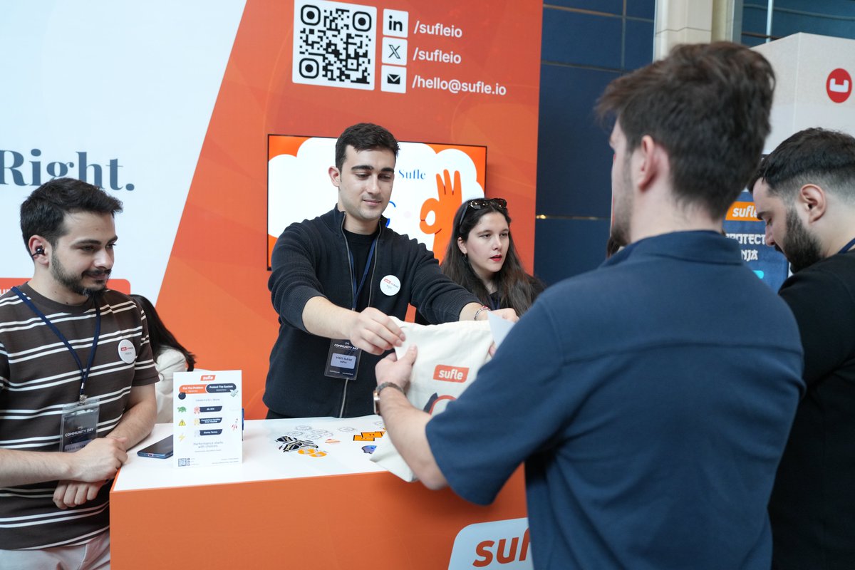 sufleio's tweet photo. What’s happening at the Sufle booth? 🚀

We’re at #AWSCommunityDay all day! 

Stop by to:
🥷 Test your score with Sufle Ninja
⏱️ Take a quick quiz &amp; challenge your speed 
🎁 Win surprise prizes
☕ Enjoy coffee &amp; quick chats

Come say hi at our booth! 
#AWS #Cloud #DevOps #Sufle https://t.co/V6gsS0Pg7e