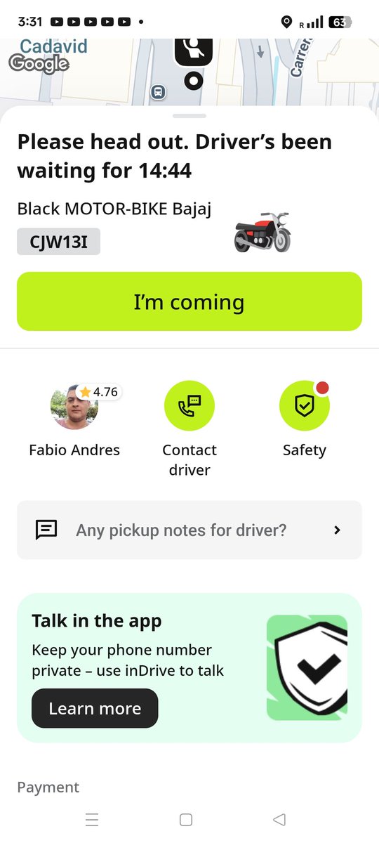 nipseharshal's tweet photo. @PoliciaMedellin 
On 4 May 2026 I booked an order on Indrive app
The fare was $5200 I gave a note of $50000 to the driver as i didn't have change,the driver said he'll come and give back the change in 5 minutes and fled away with the money.
(Tweet 1) https://t.co/PrGvuqhpca