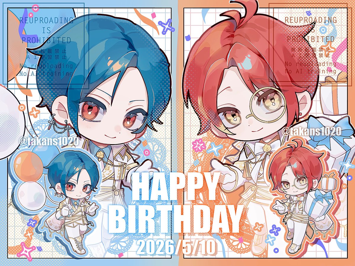 takans1020's tweet photo. おめでとう🎈🎉

#ハウレス・クリフォード誕生祭2026
#フェネス・オズワルド誕生祭2026 https://t.co/YuFBrTNqmP