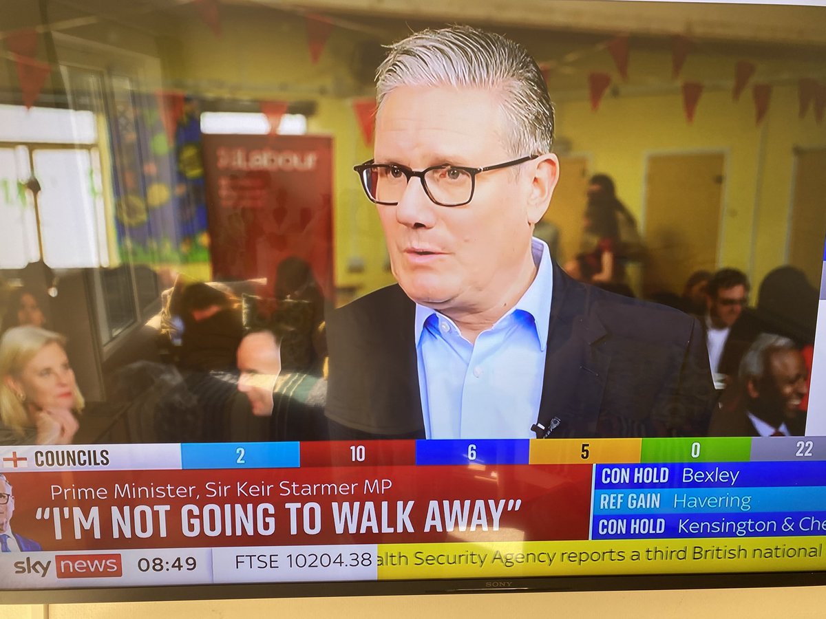 Sprinting away would also be acceptable.