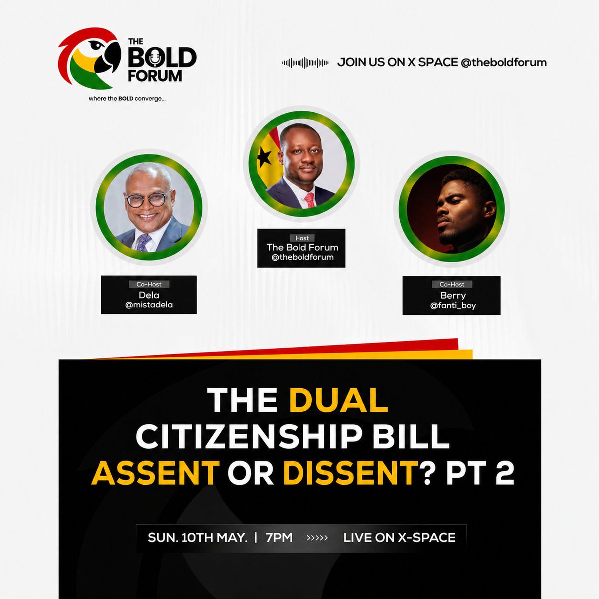 TheBoldForum's tweet photo. C'est Demain! Fellow #BOLDIES! Let's peruse the letter below and have a PT2 of the space tomorrow God willing to finalize everything for a physical submission to Hon @KAgbodza
Be a participating citizen and shape Ghana's constitution
See you there!๐ฅ
#THEBOLDFORUM
#BOLDTAKES https://t.co/uZhPaUjNV6