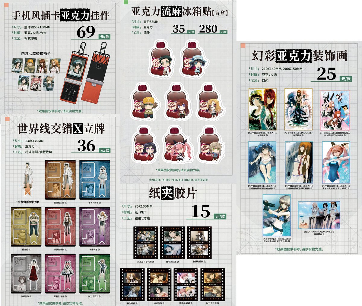 シュタインズ・ゲート x 音流会社 中国 正規ライセンス新商品、予約