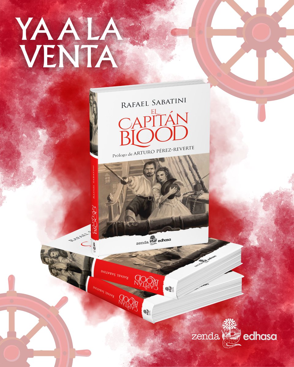 ZendaEdhasa's tweet photo. Hay libros que no envejecen porque fueron escritos para una parte eterna del ser humano. Esa que aún sueña con mares desconocidos, juramentos de honor y destinos capaces de cambiarse a golpe de valentía.

Capitán Blood, la inmortal novela de Rafael Sabatini, vuelve a surcar las librerías en esta edición de Zenda-Edhasa. 

Un clásico de piratas, persecuciones y libertad que recuerda que la aventura no es un género: es una forma de mirar el mundo.

Prólogo de @perezreverte 
Portada de @vandresm 

Ya disponible en todas las librerías.