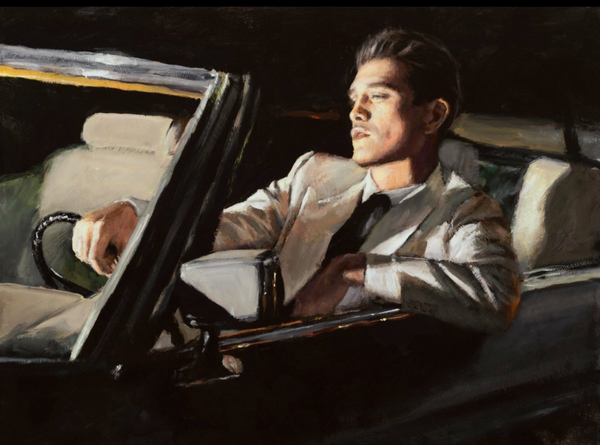 The smells of ordinariness
Were new on the night drive through France;
Rain &amp; hay &amp; woods on the air
Made warm draughts in the open car.

Signposts whitened relentlessly.
Montreuil, Abbéville, Beauvais

I thought of you continuously..💞

"Night Drive"Seamus Heaney

🎨Fabián Peréz