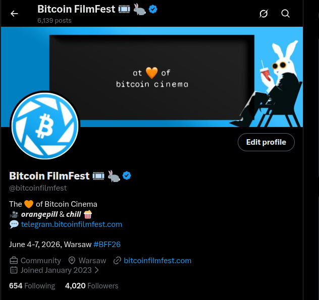 Bitcoin FilmFest 🎞️ 🐇 tweet media
