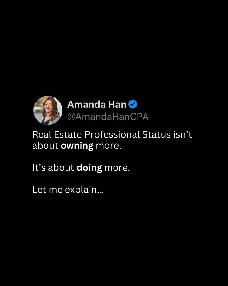Amanda Han | Real Estate CPA & Tax Strat tweet media