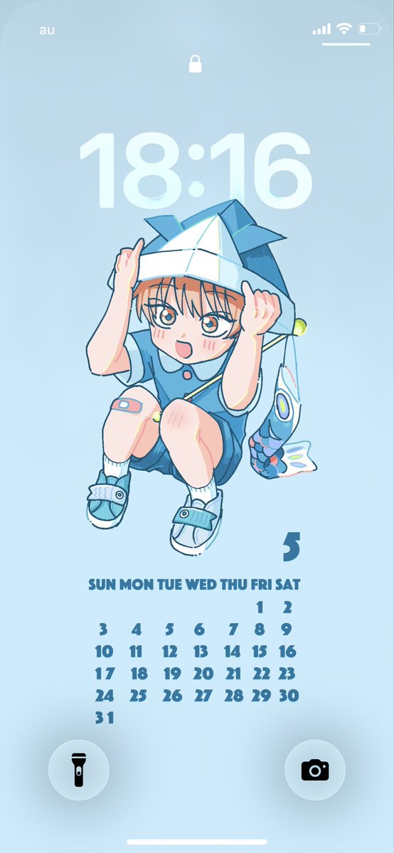 5月セーフセーフセーフ！
時刻の上に絵が重なる機能使ってみたかったから、良い感じになってよかった。
