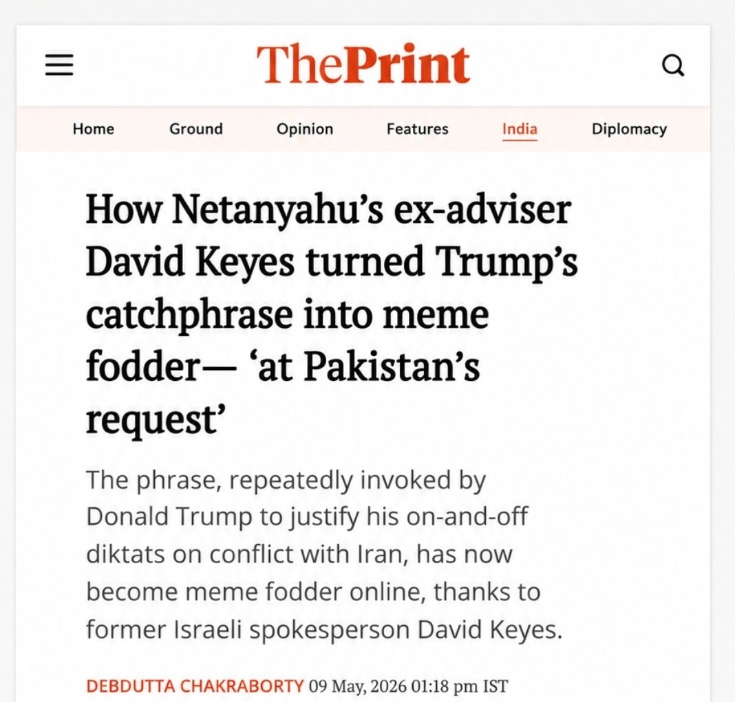 DavidMKeyes's tweet photo. Fake news, as usual. I didn't do anything. Pakistan requested it. 
https://t.co/hVPgCntzQK https://t.co/vPeBWtaGzZ
