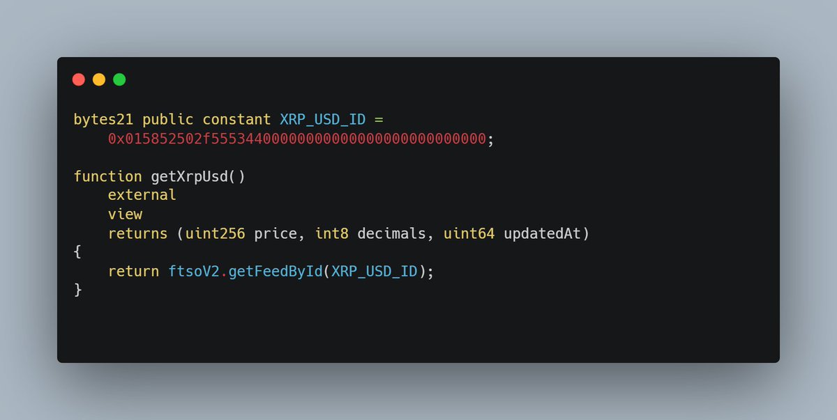 FlareDevHub's tweet photo. XRPFi is entering a phase where small developer experiments can eventually become real products.

A simple data feed, a smarter vault interface, a cleaner wallet flow, a better risk dashboard, or a new strategy router can all become part of the same onchain economy.

The example below starts with something simple: reading XRP/USD data onchain.

But the bigger idea is clear:
Flare gives builders the primitives to turn capital, data, and execution into better products.