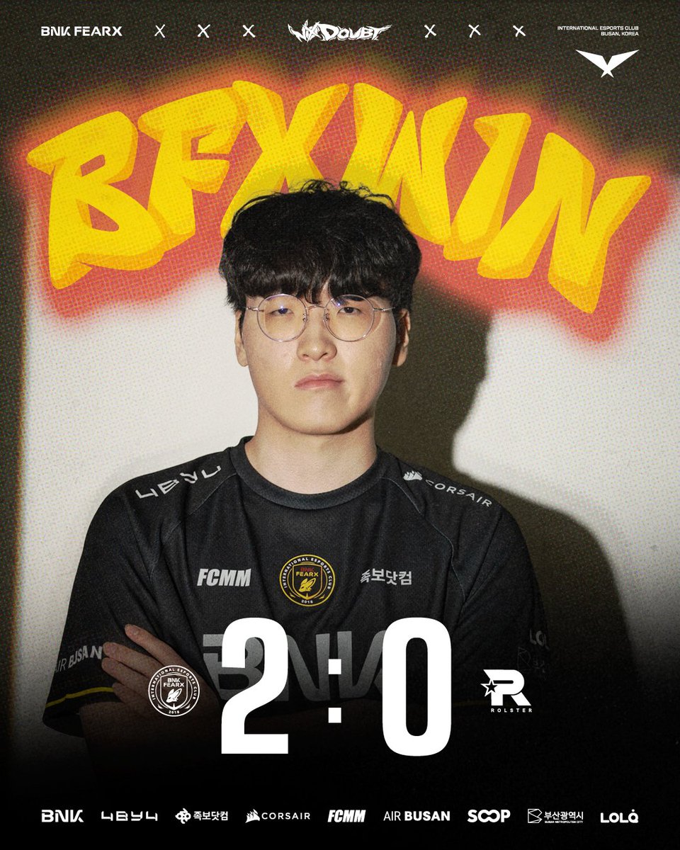 𝟮𝟬𝟮𝟲 𝗟𝗖𝗞 𝗥𝗢𝗨𝗡𝗗 𝟮 vs KT

RESULT : VICTORY

#BNKFEARX #BFXWIN #NODOUBT
